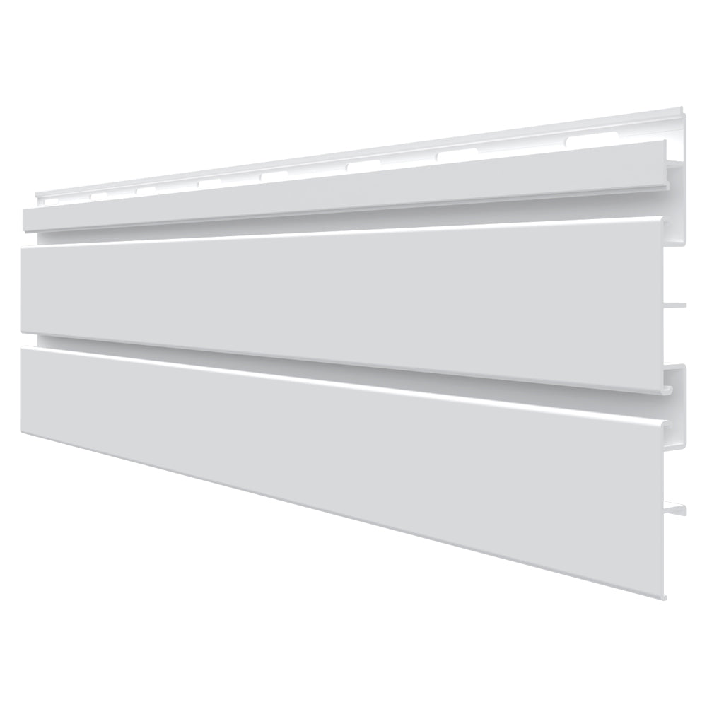 8' x 7 ¼” x 5/8” White Trusscore SlatWall PVC Panels