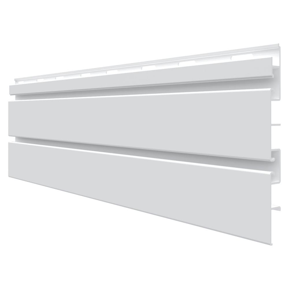 5/8"x7-1/4"x8' Trusscore SlatWall PVC Panels, White