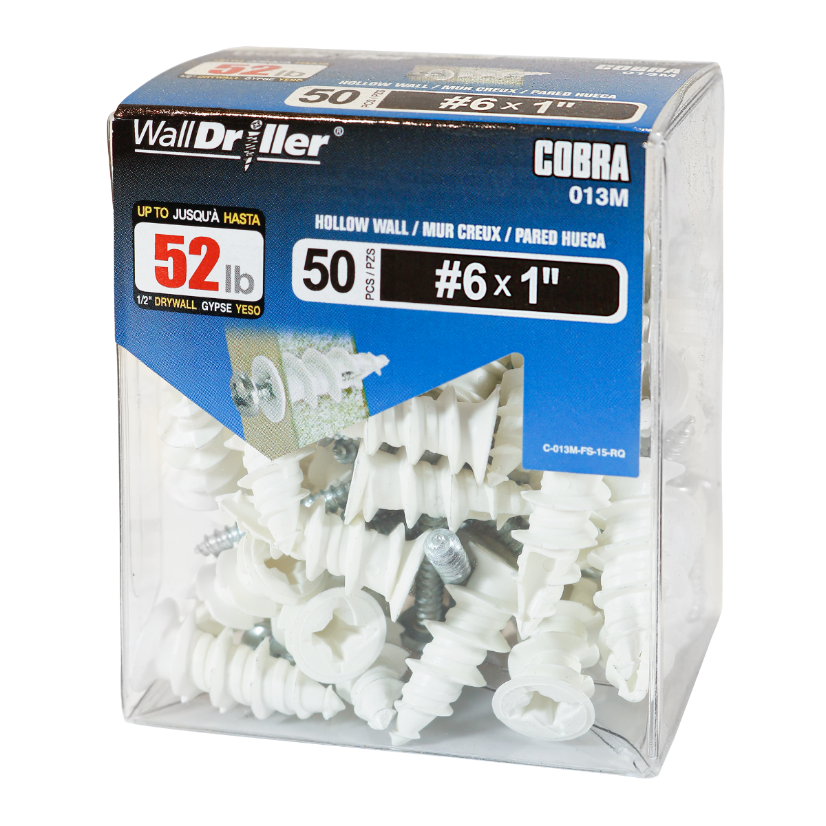 #6 Nylon WallDriller Anchor w/ Screw (50/Box)