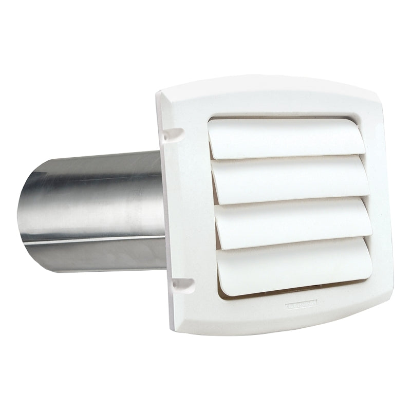 Exhaust Hood 6 in Duct Polypropylene Hood, White