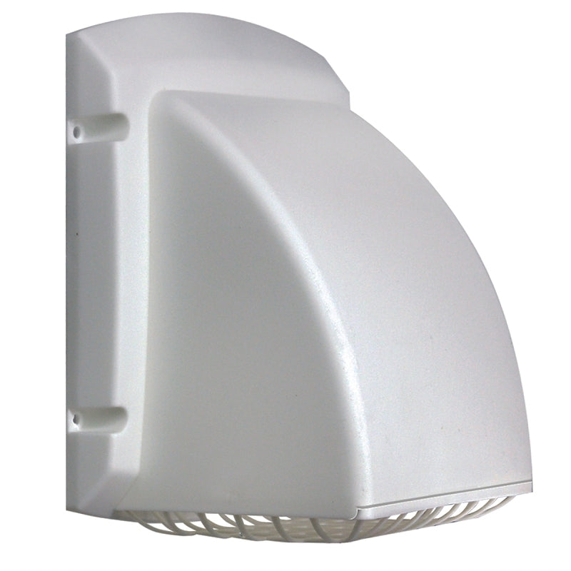 Exhaust Cap 4 in Duct, Polypropylene, White