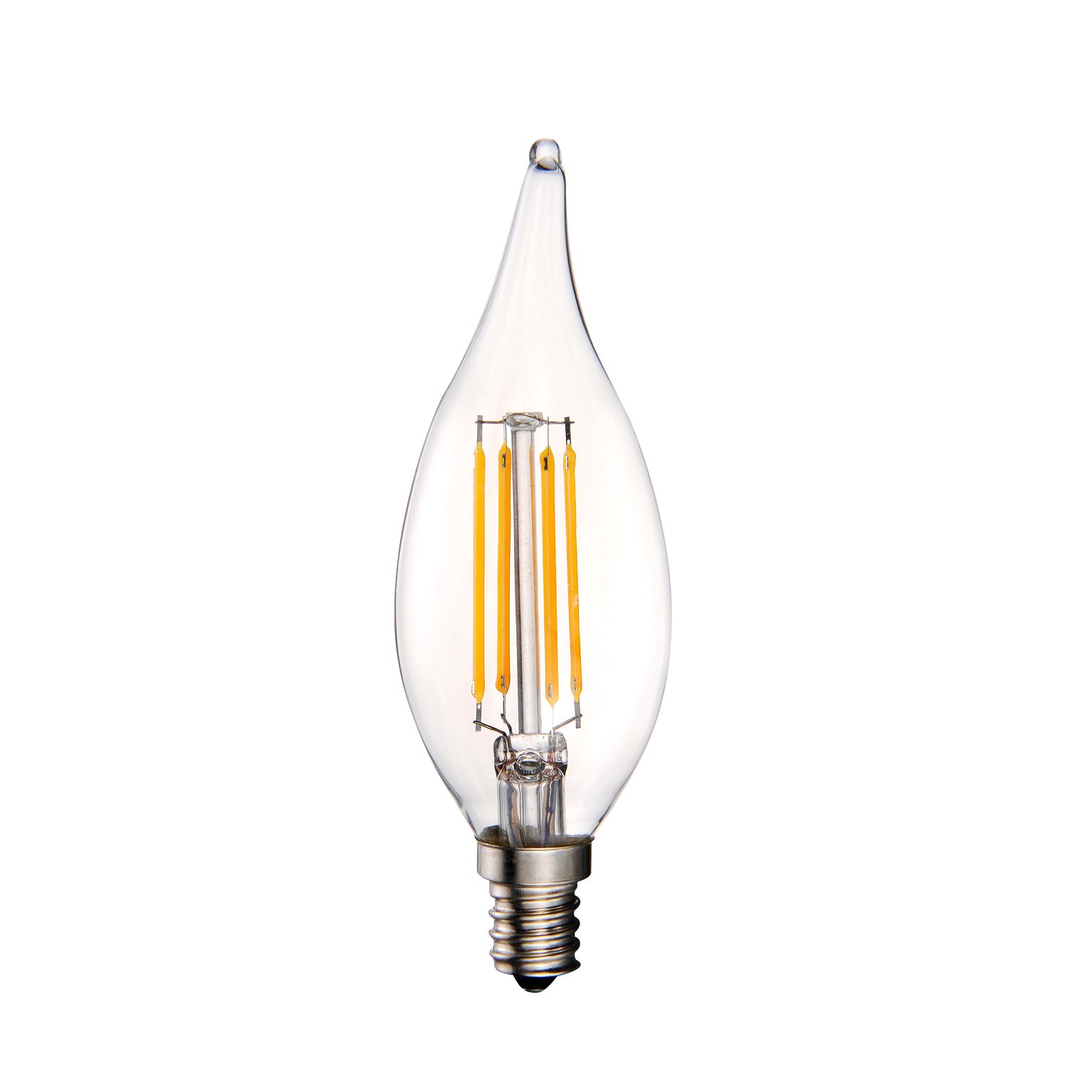 Dimmable LED Bulb E12 5.5W=60W, Filament (2 Pack)