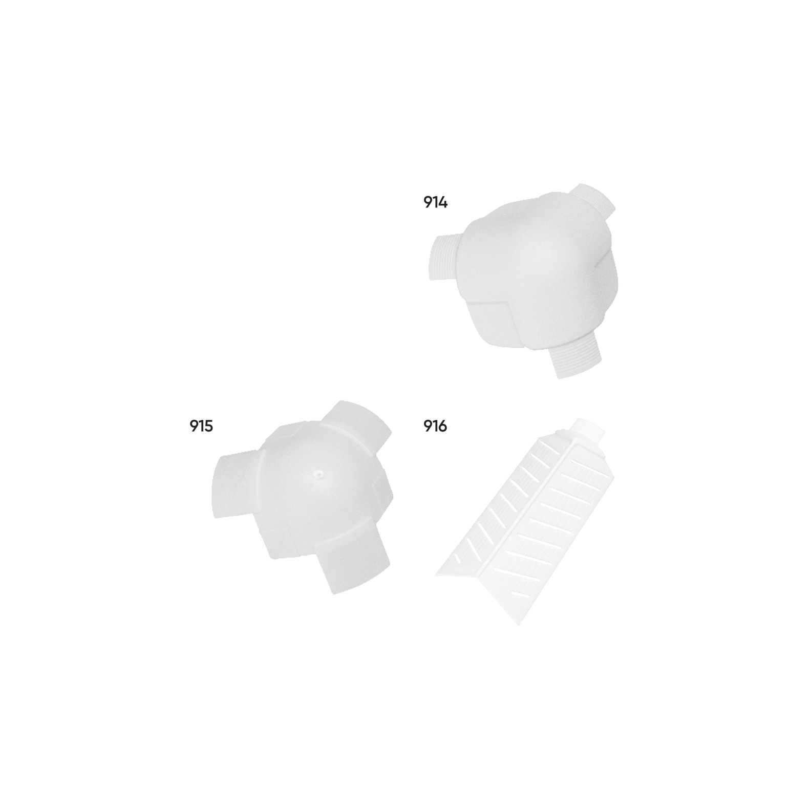 1-1/2” Radius Bullnose 3 Way Moulded Outside Corner