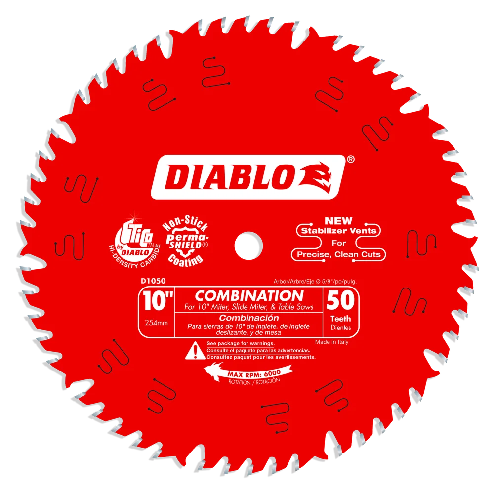 10 in. x 50 Tooth Combination Saw Blade