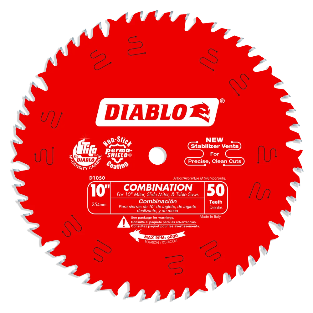 10" 50 Tooth Combination Saw Blade