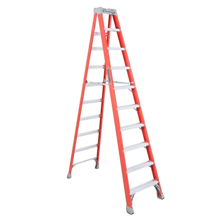 Step Ladder, 10 foot, Fiberglass, Grade 1A (300 pounds)
