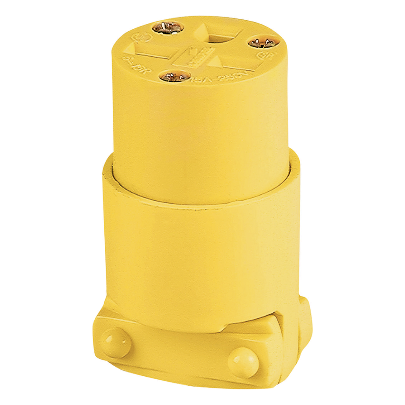 CONNECTOR GROUNDG YEL 15A 250V