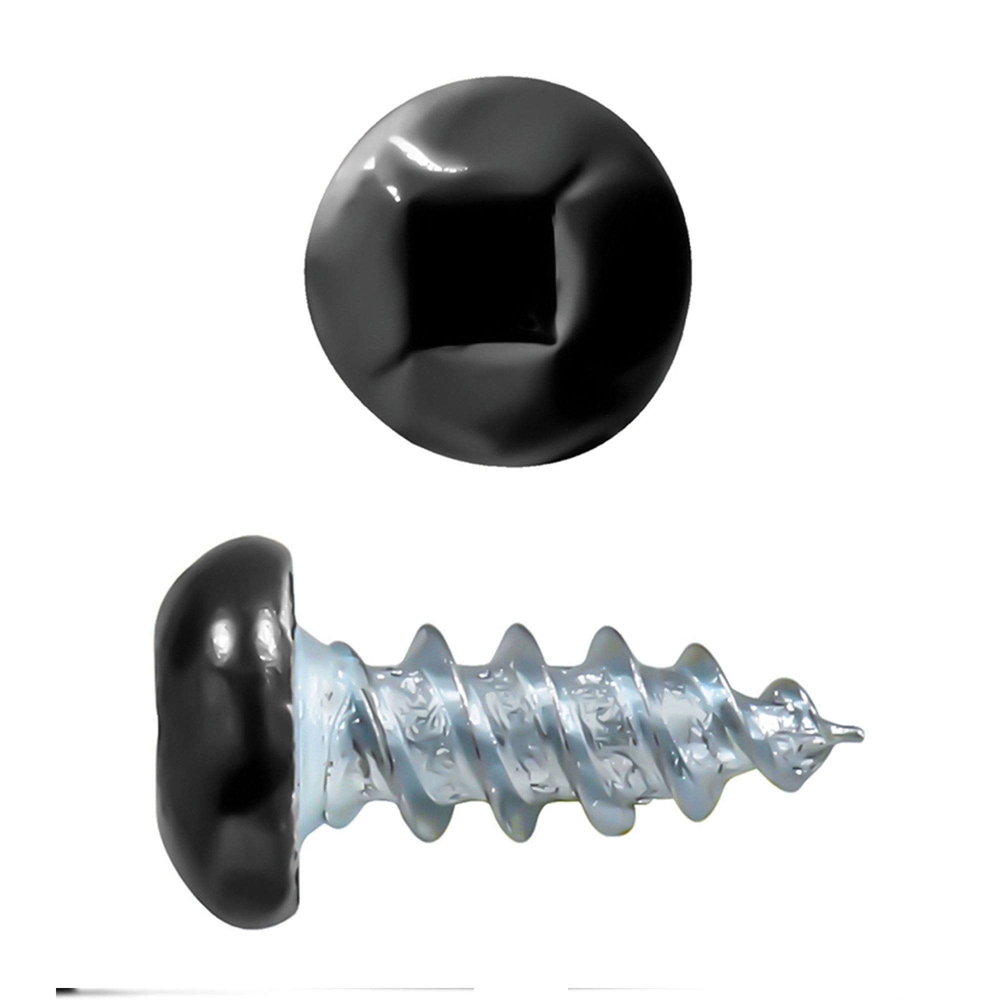 6x3/8 Panhead Soffit Screws, Painted Black (1000 Pieces)