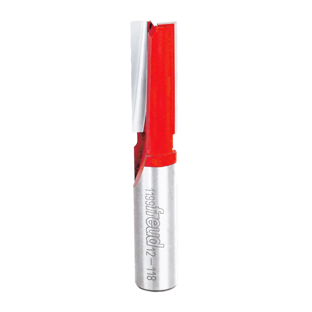 1/2" (dia.) Double Flute Straight Bit with 1/2" shank, 2-7/8" overall length
