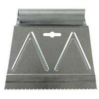1/16"x3/64"x13/64" 6"Metal V Notch Adhesive Spreader