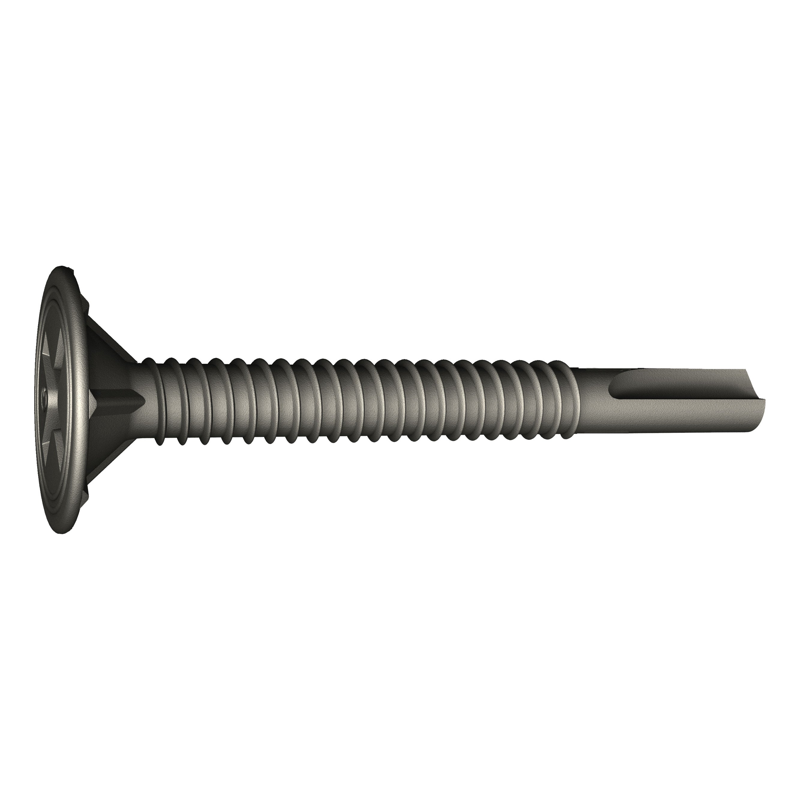 #8x1-1/4" Cement Board to Steel, Phillips Flat Wafer Head, Fine Thread, Drill Point, GrabberGard®, Gray (5,000 Pieces)