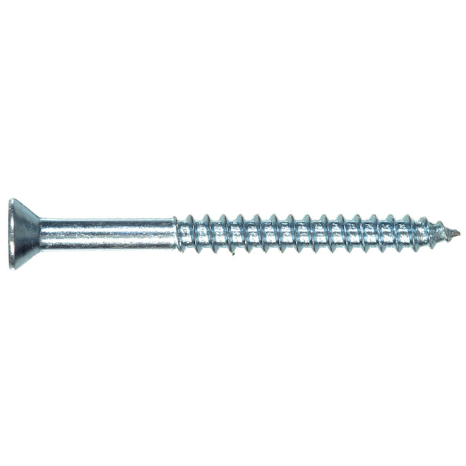 8x3-1/2 Flat Head Zinc Wood Screw (3/Pack)
