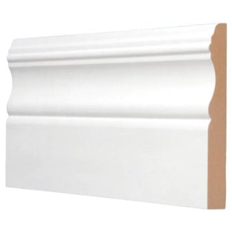 1/2"x4-1/8"x8' MDF Primed Colonial Baseboard