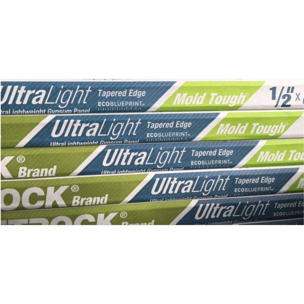 1/2"x4'x10' Mold Tough UltraLight Drywall