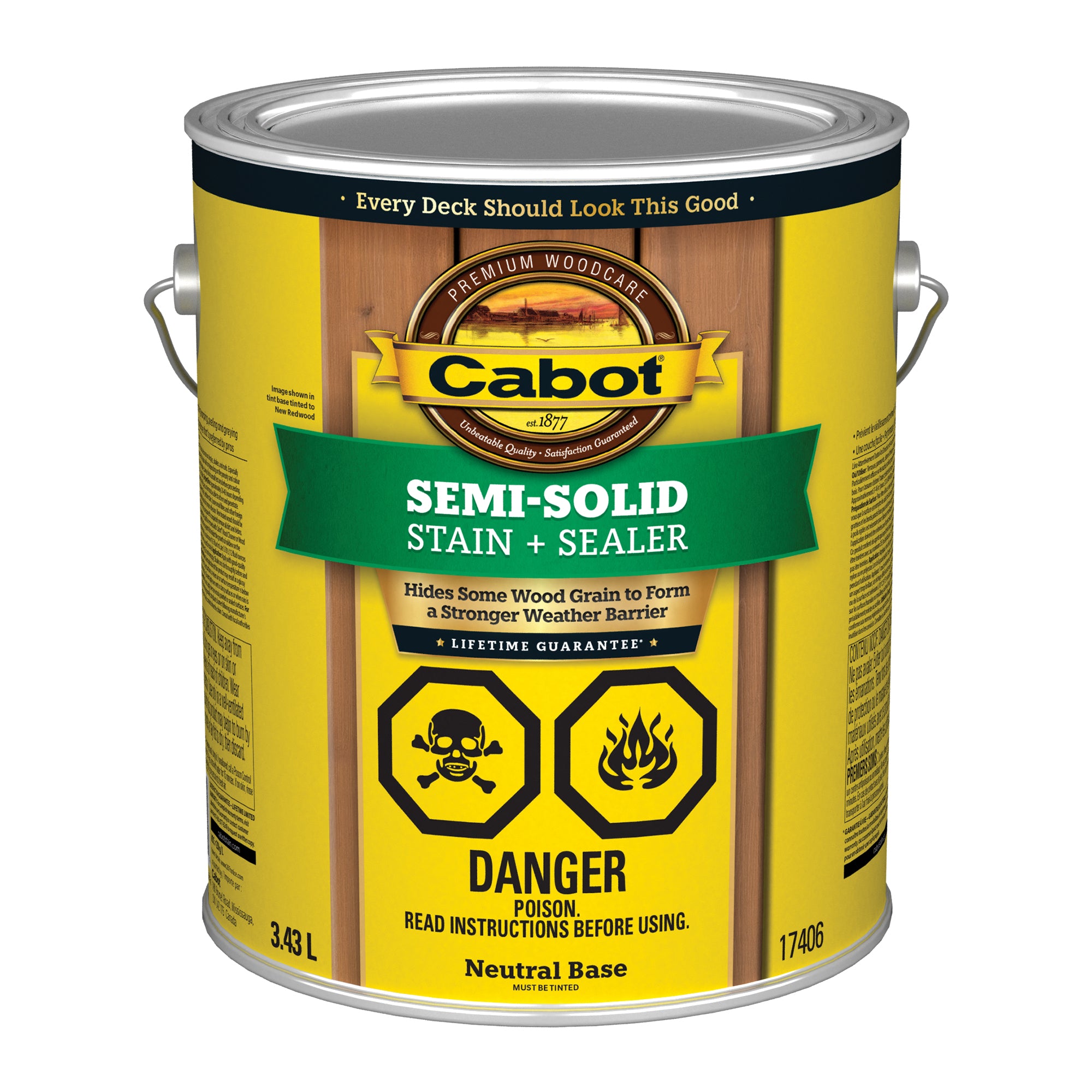 Semi-Solid Deck & Siding Stain, Neutral Base 3.78L