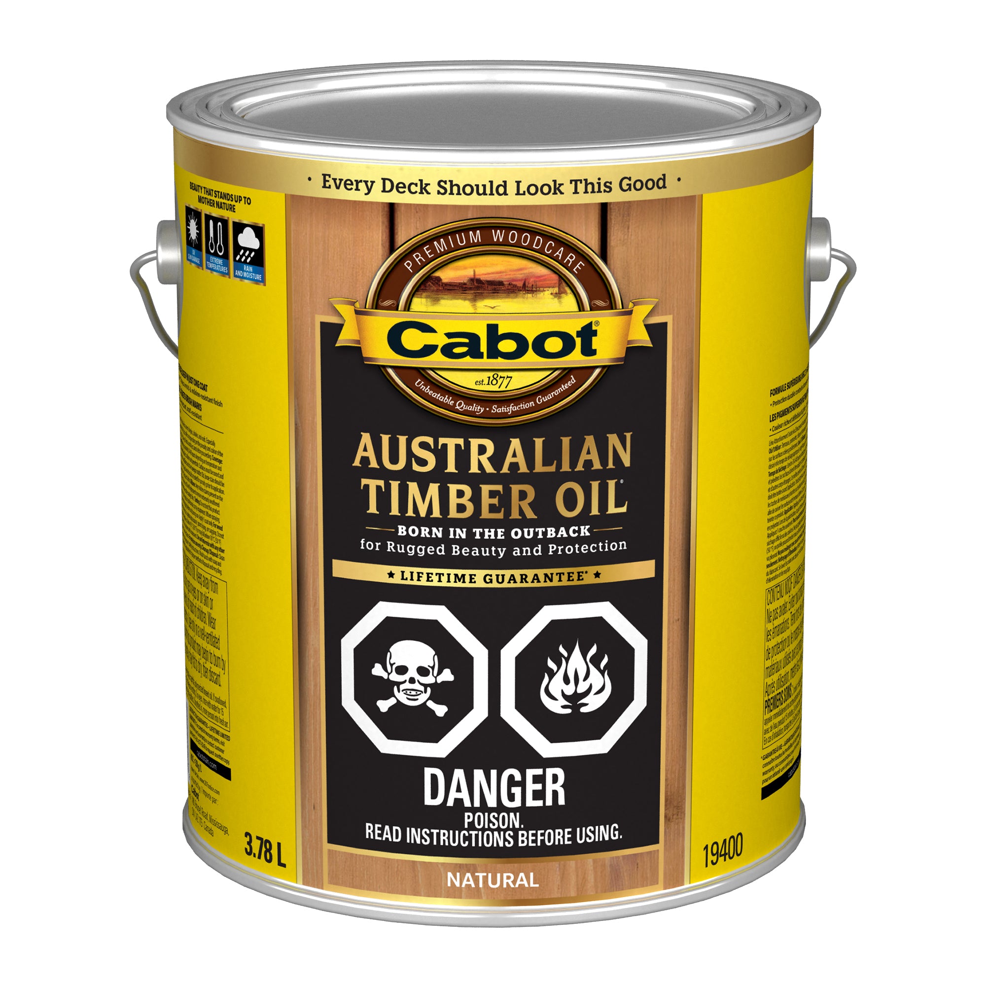 Cabot® Australian Timber Oil®, Natural, 3.78 L