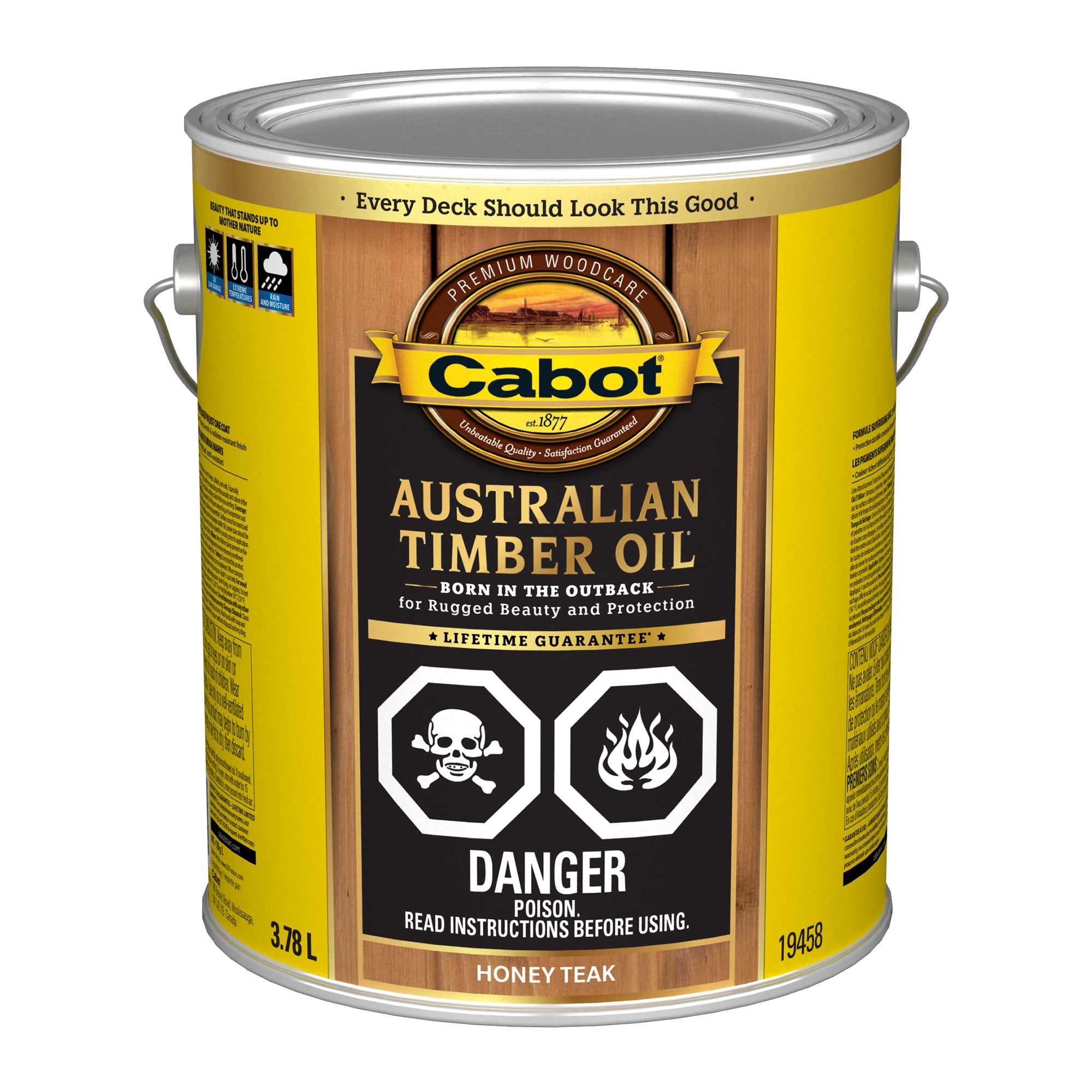 Cabot® Australian Timber Oil®, Honey Teak, 3.78 L