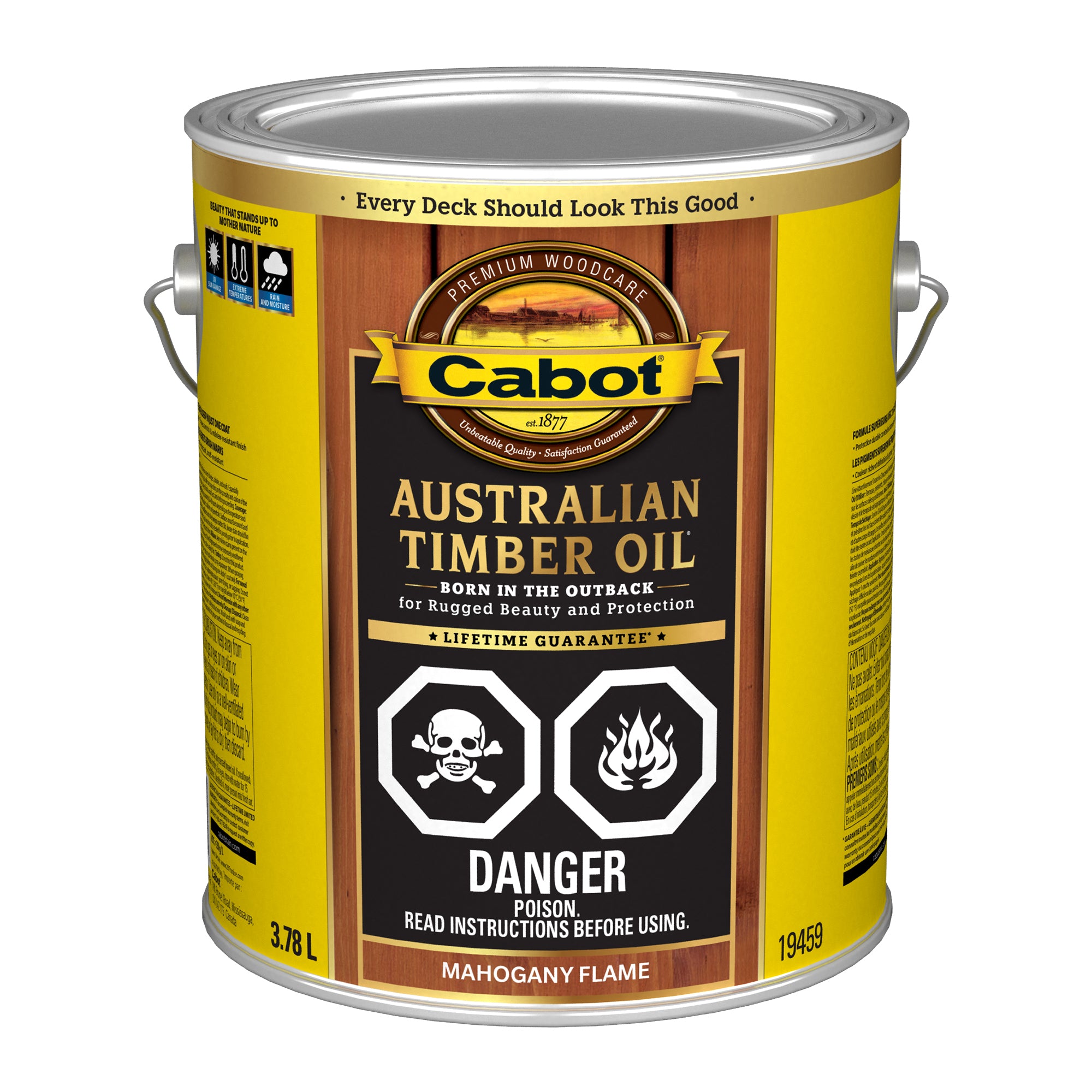Cabot® Australian Timber Oil®, Mahogany Flame, 3.78 L