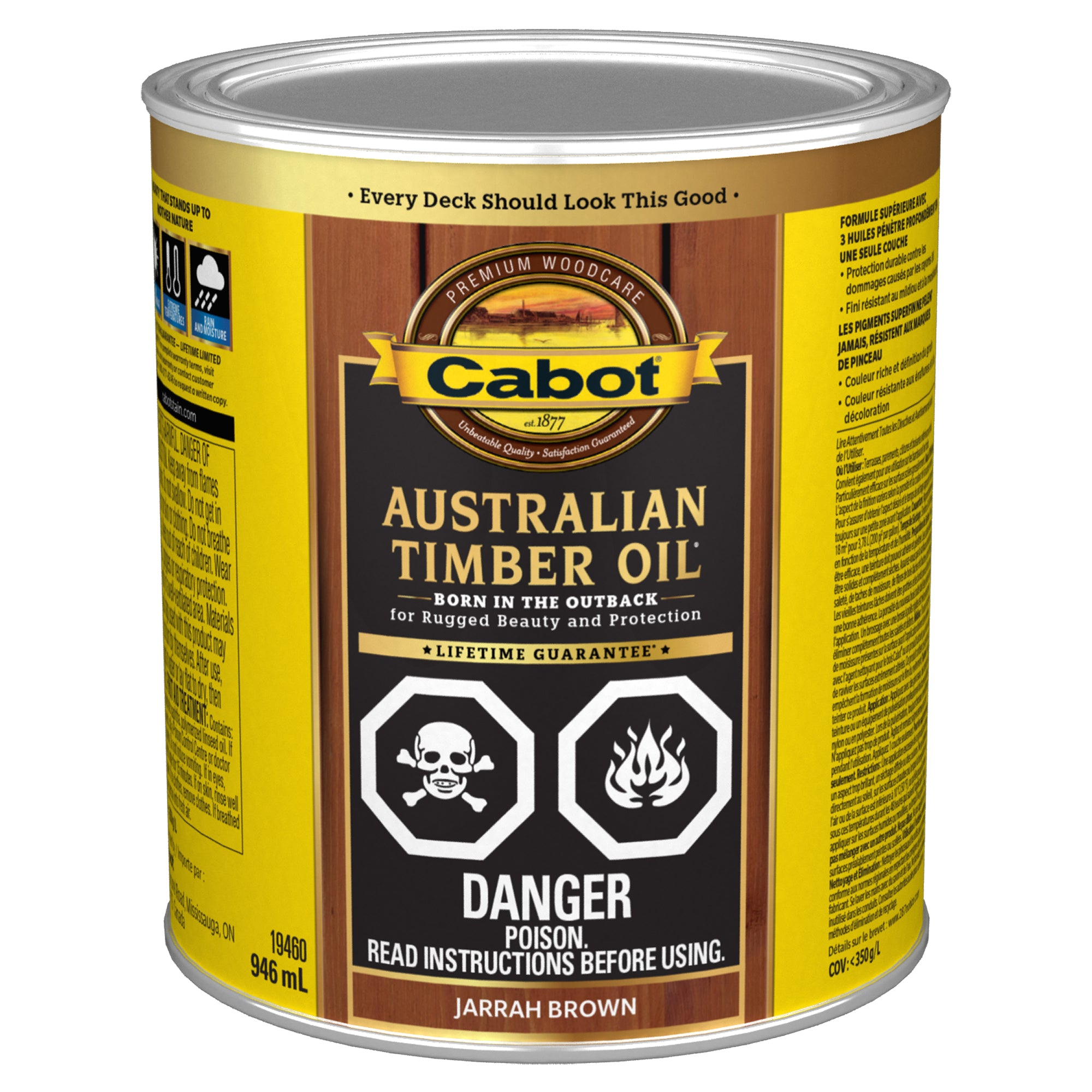 Cabot® Australian Timber Oil®, Jarrah Brown, 946 mL