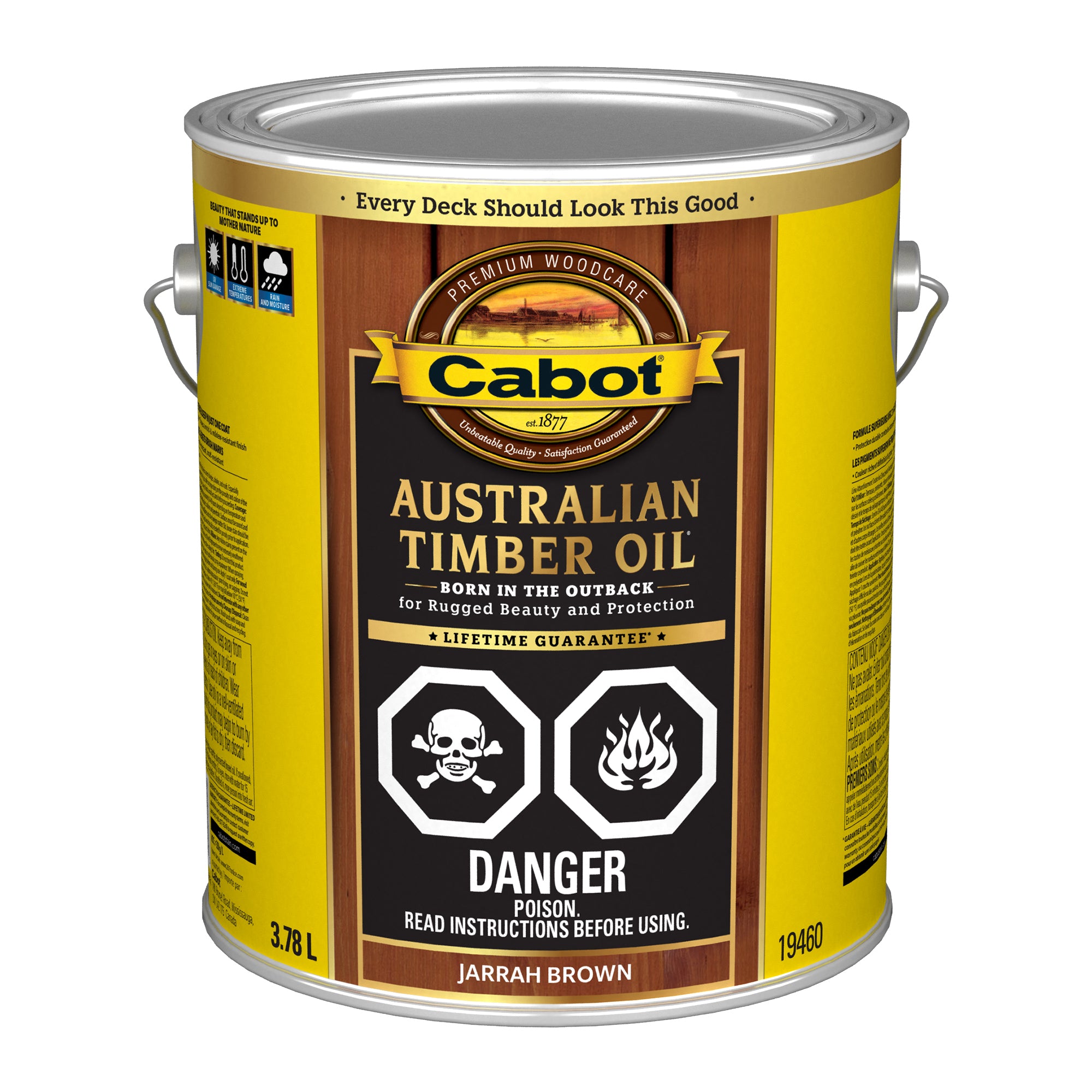 Cabot® Australian Timber Oil®, Jarrah Brown, 3.78 L