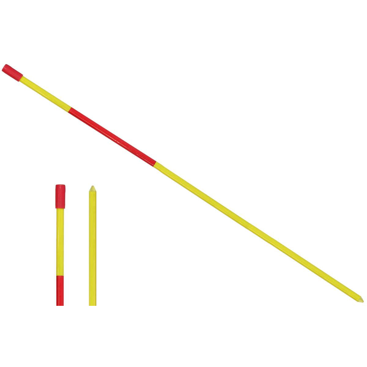 72" Fiberlass Post Marker, Yellow/Red