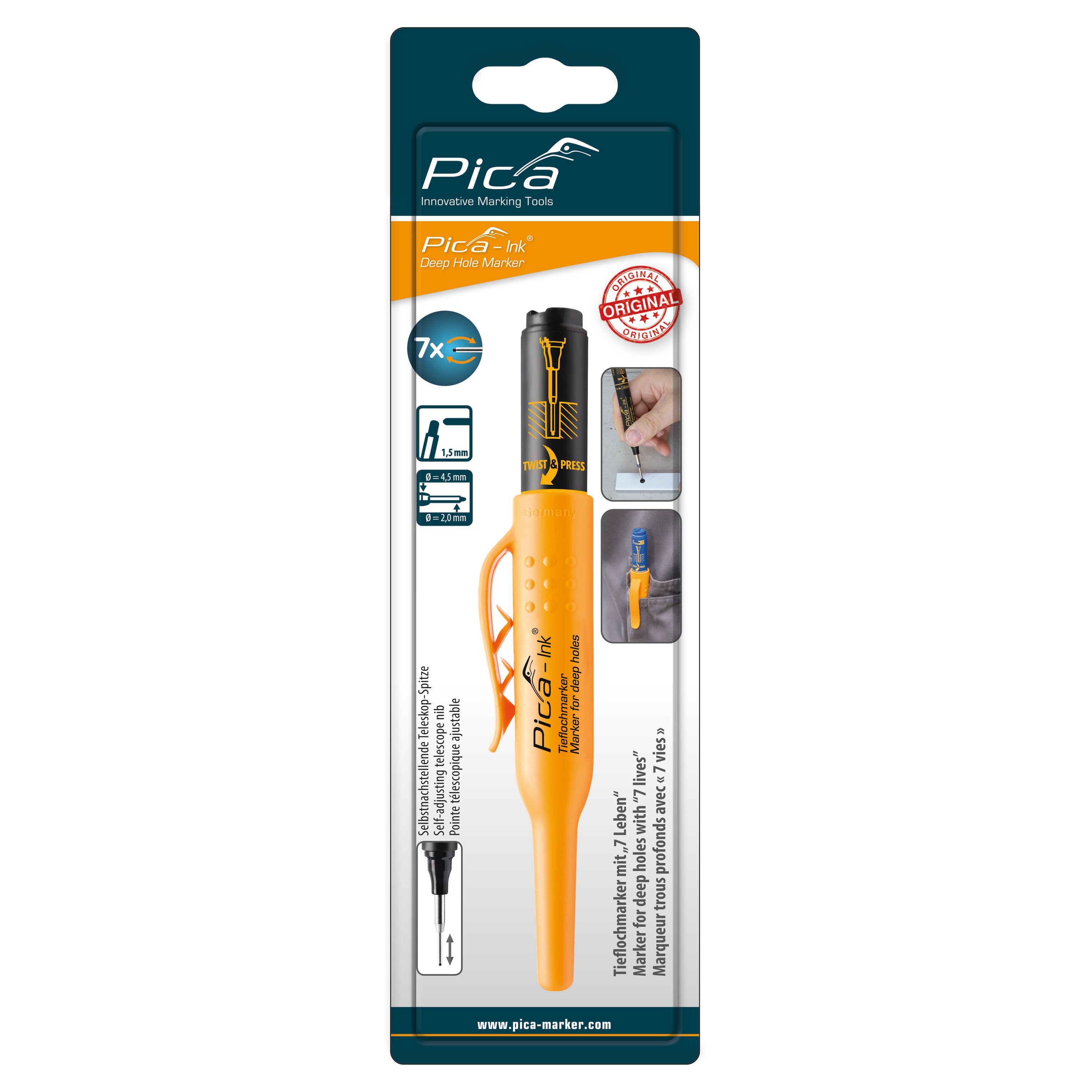 Pica Deep Hole Marker, Black