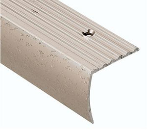 Aluminum Drop Stair Nosing - Hammered Titanium (HTI) - 1-1/8 in. (28.5 mm) x 3 ft. (36 in.)