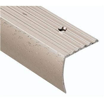1-1/8"x6' Aluminum Drop Stair Nosing, Hammered Titanium