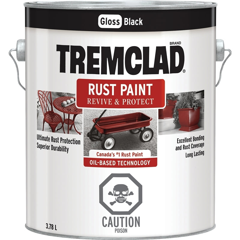 Rust Paint Interior/Exterior, Gloss Black 3.78L