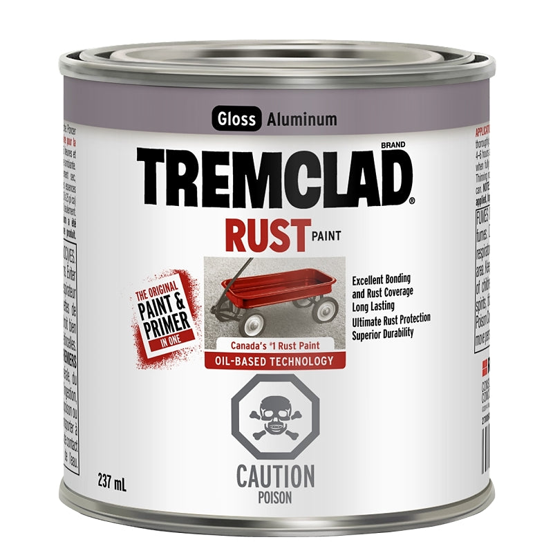 237mL Tremclad Rust Paint, Gloss Aluminum