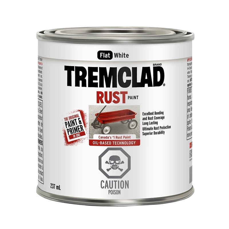 237mL Tremclad Rust Paint, Flat White
