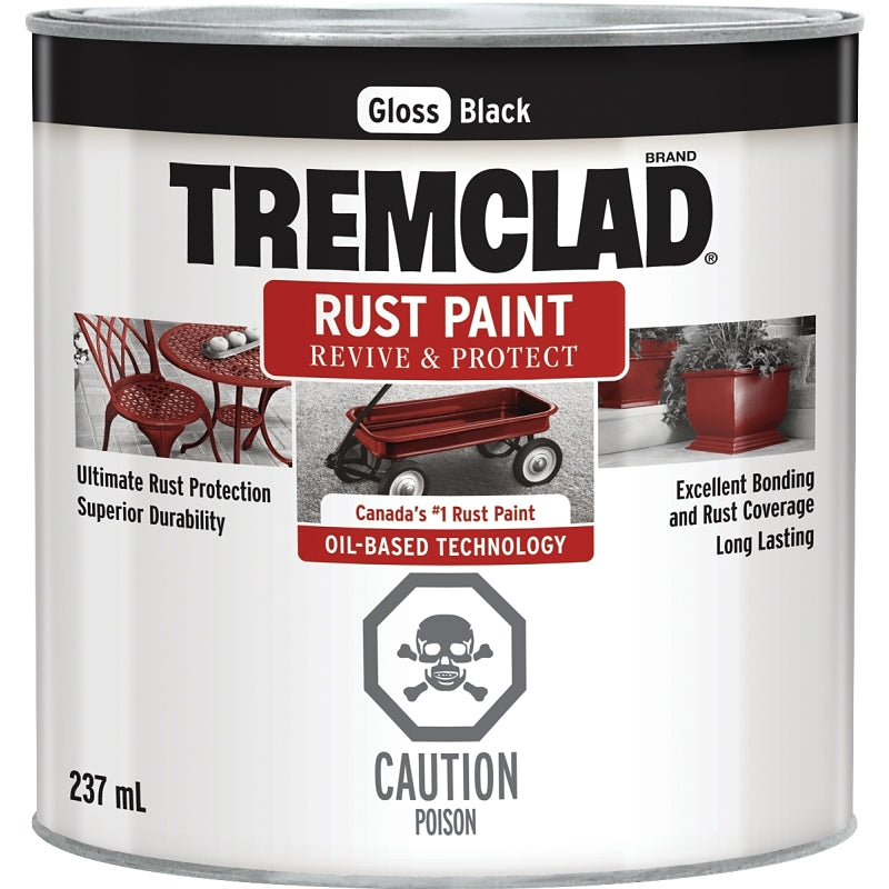 237mL Tremclad Rust Paint, Gloss Black