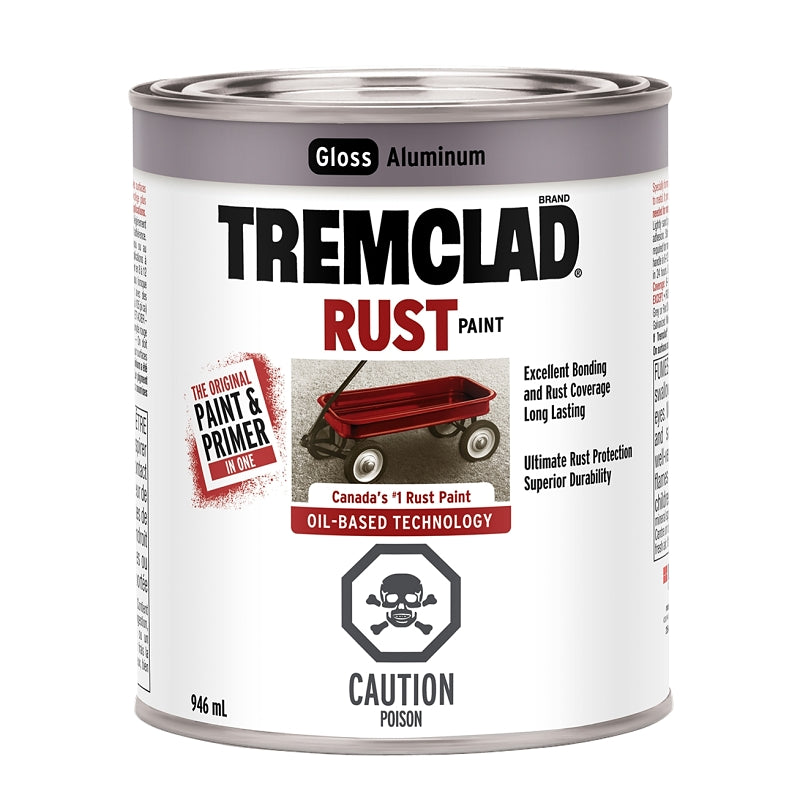 Rust Paint Interior/Exterior, Gloss Aluminum 946ML