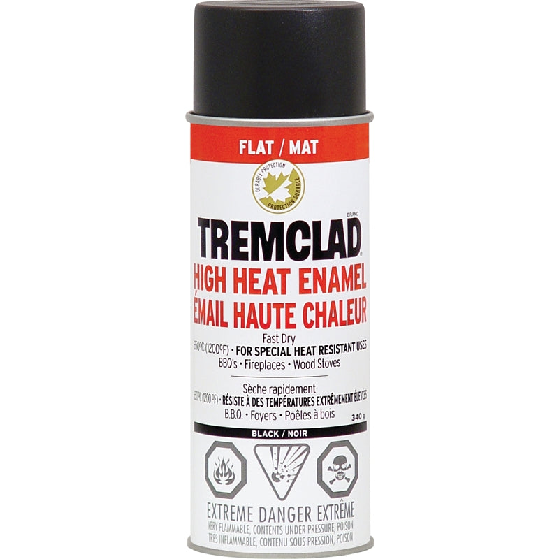 TREMCLAD® High Head Spray Paint, Flat Black 340G