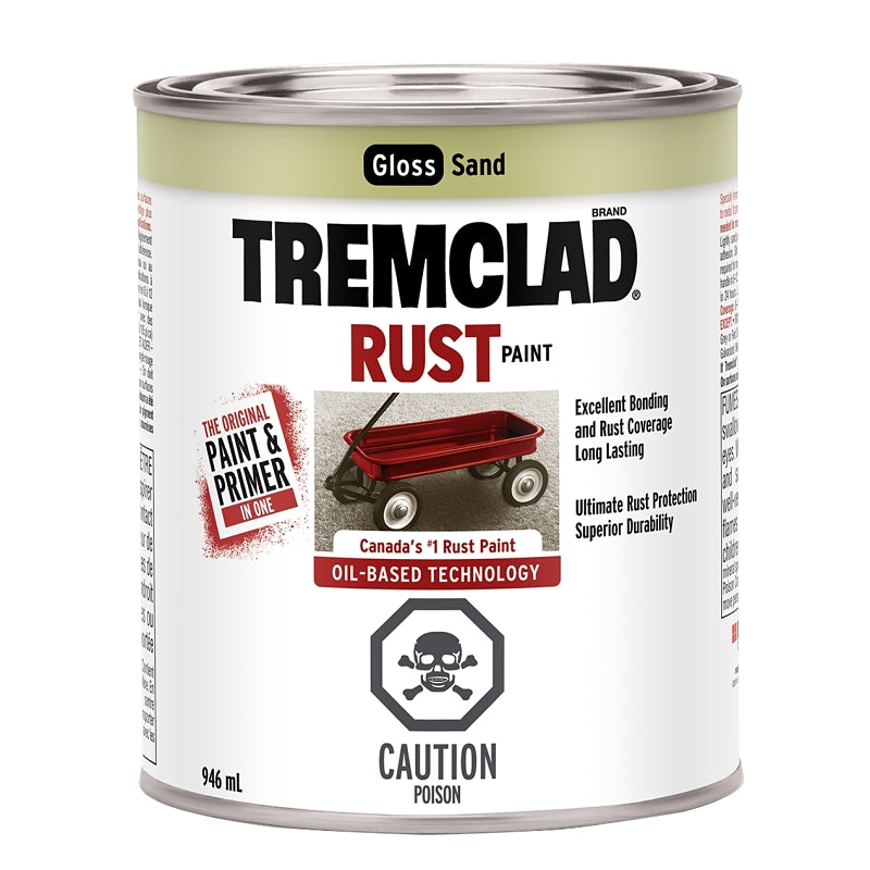 946mL Tremclad Rust Paint, Gloss Sand