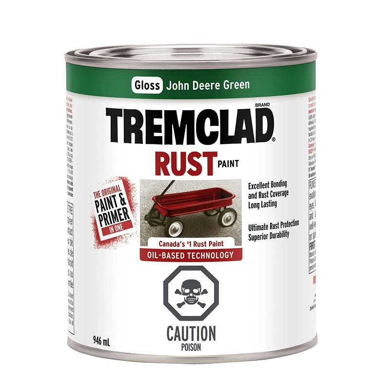946mL Tremclad Rust Paint, Gloss John Deere Green