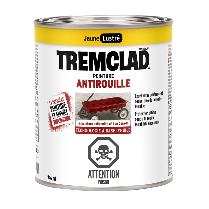 946mL Tremclad Rust Paint, Gloss Yellow