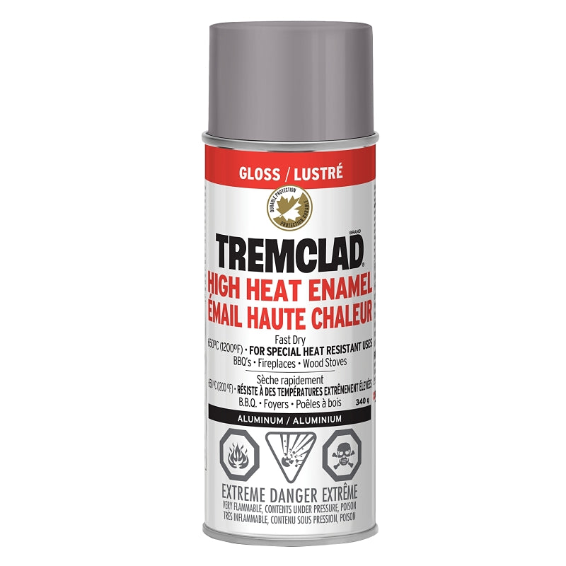 340g Tremclad Rust Paint Spray Can, Gloss Aluminum