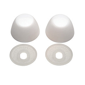 Universal Plastic Toilet Bolt Cap, White