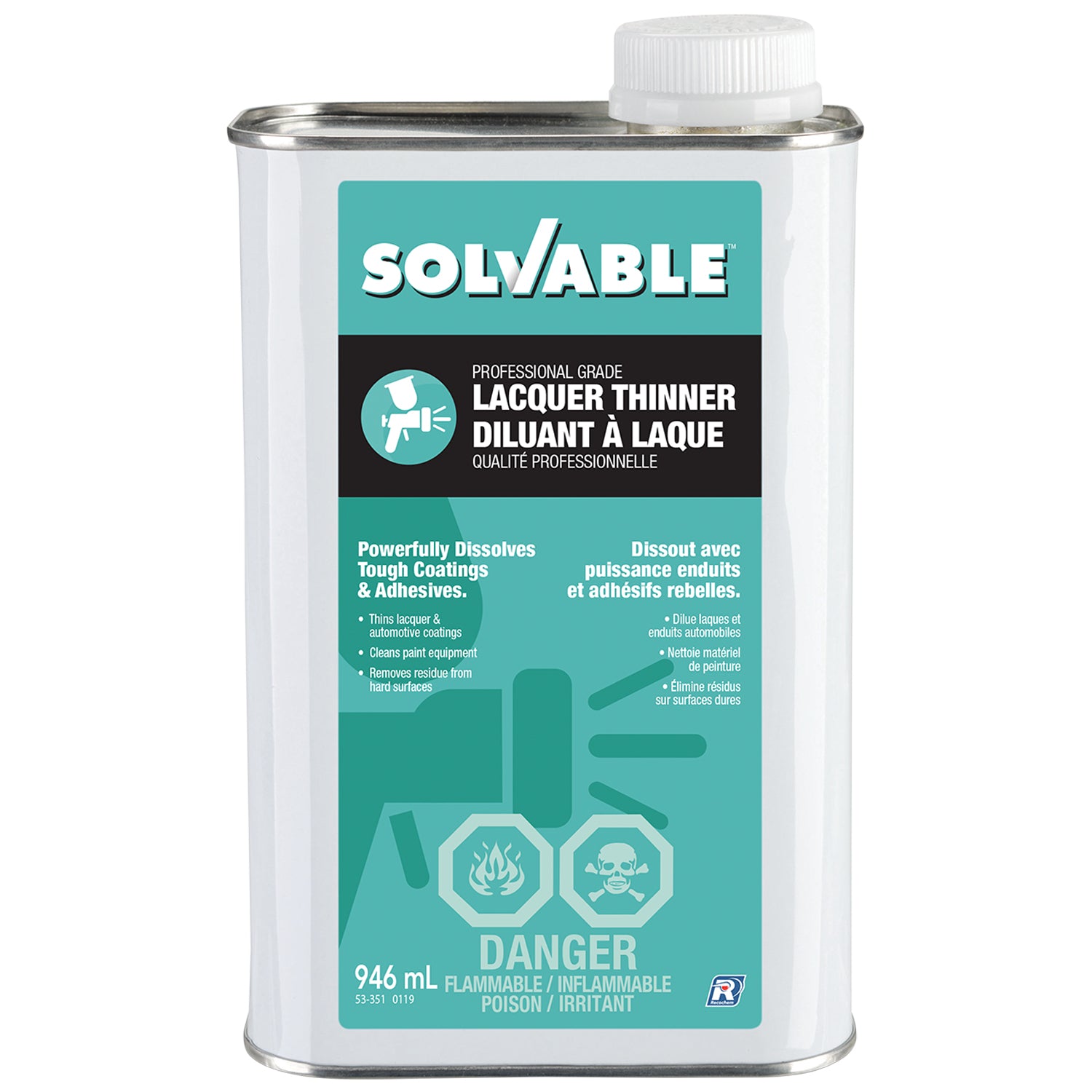 Recochem Solvable 53-351 946ml Lacquer Thinner