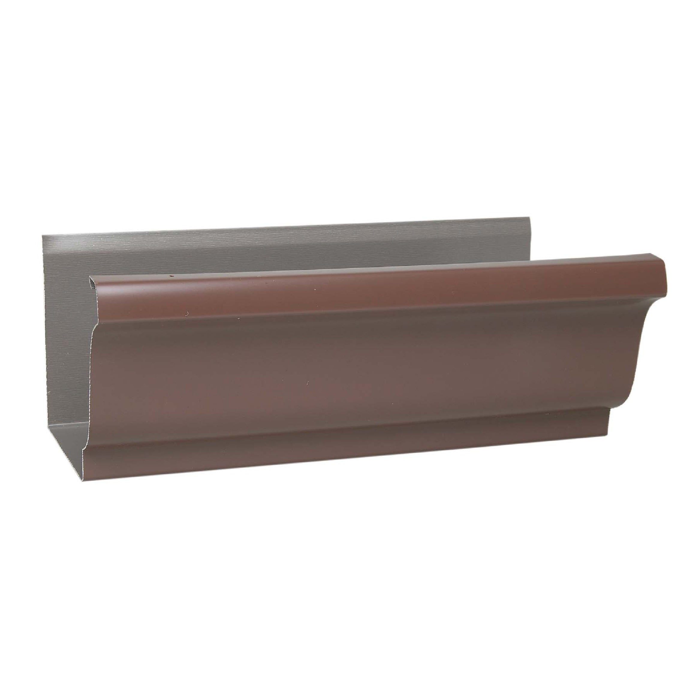 5" x 10' Aluminum Gutter, Brown