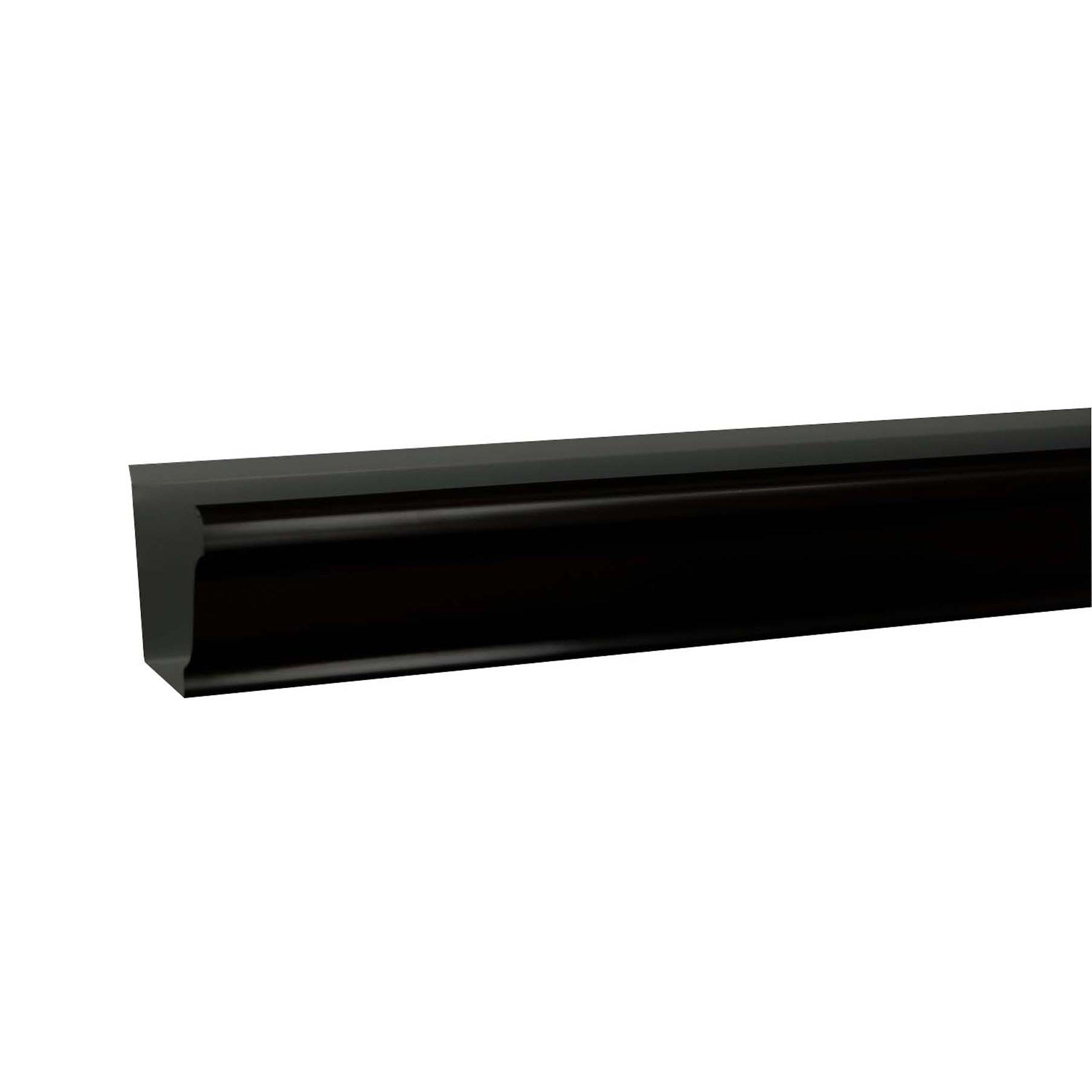 5" x 10' Aluminum Gutter, Black