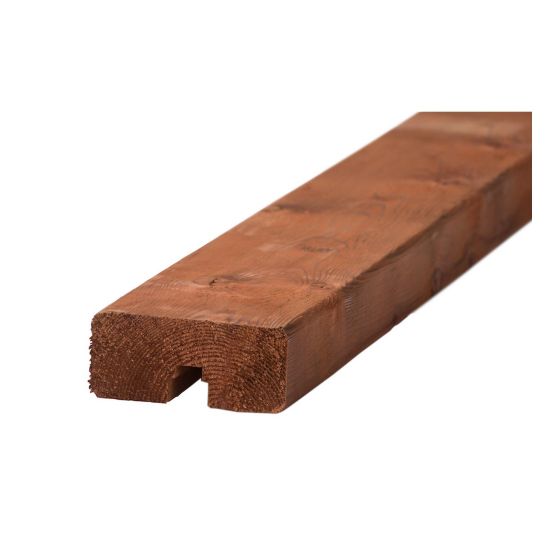 2"x4"x8' Brown Pressure Treated Grooved Board for Lattice