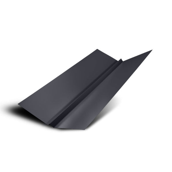 12" x 12" x 8' W Valley Flashing, Charcoal 28ga