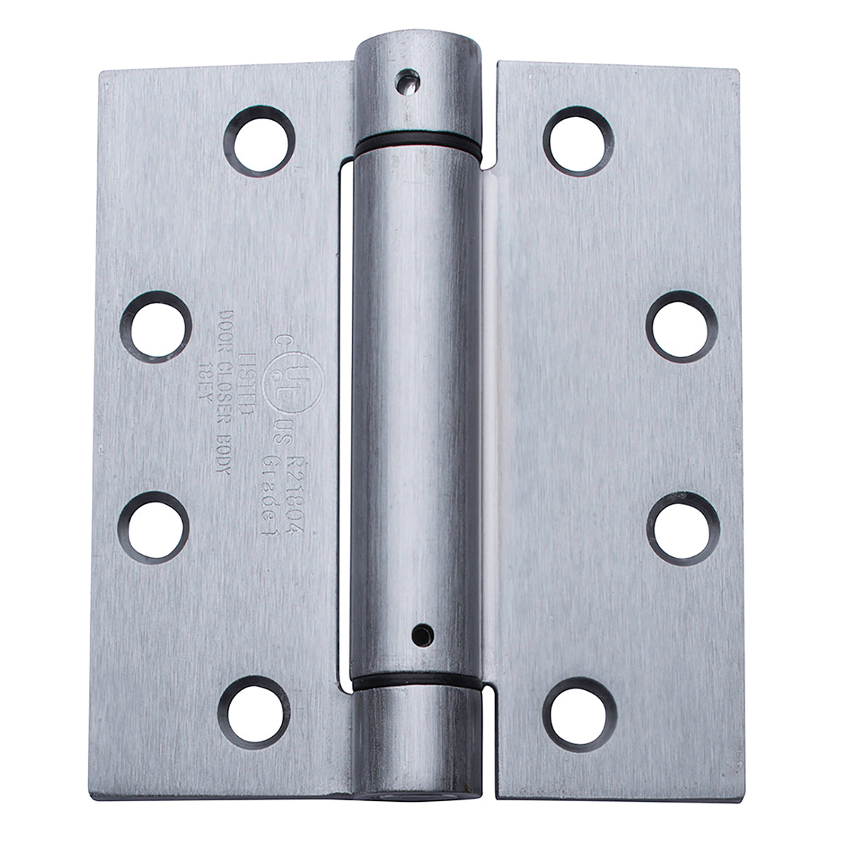 4-1/2"x4" Single Action Spring Hinge, Satin Chrome