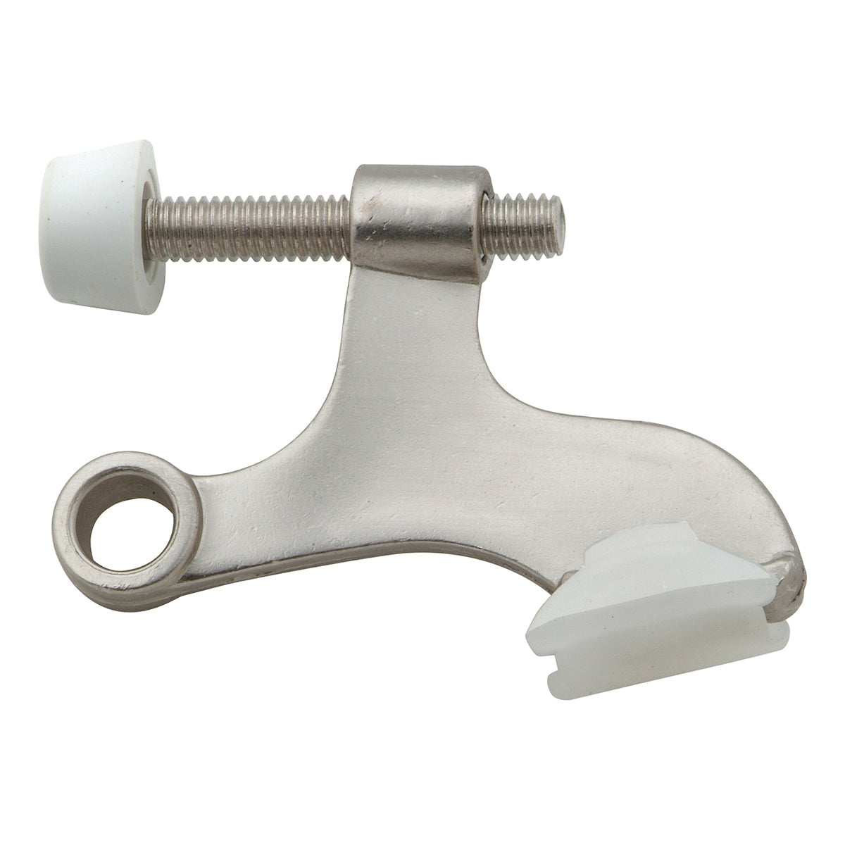 Wide Angle Hinge Pin Door Stop, Satin Nickel