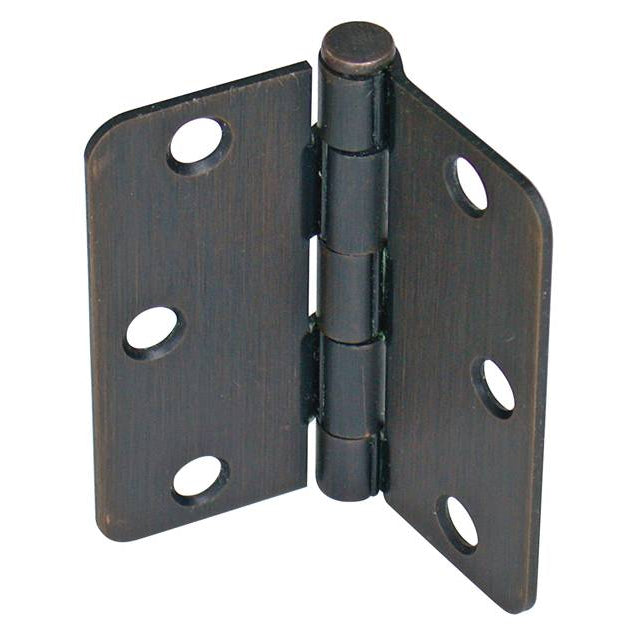 3"x3" Plain Bearing Residential Butt Hinge, Oil Rubbed Bronze
