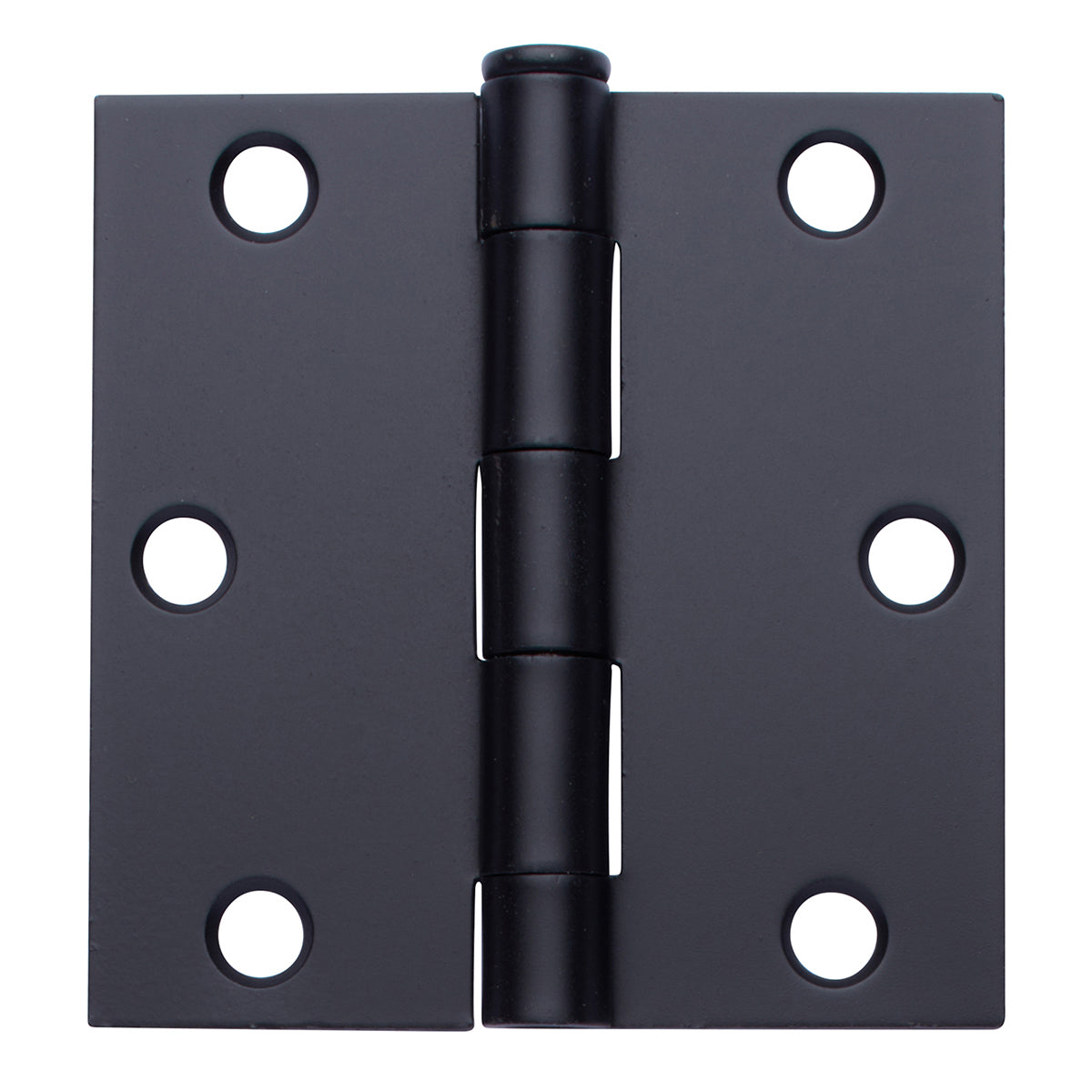 3"x3" Plain Bearing Residential Butt Hinges, Matte Black