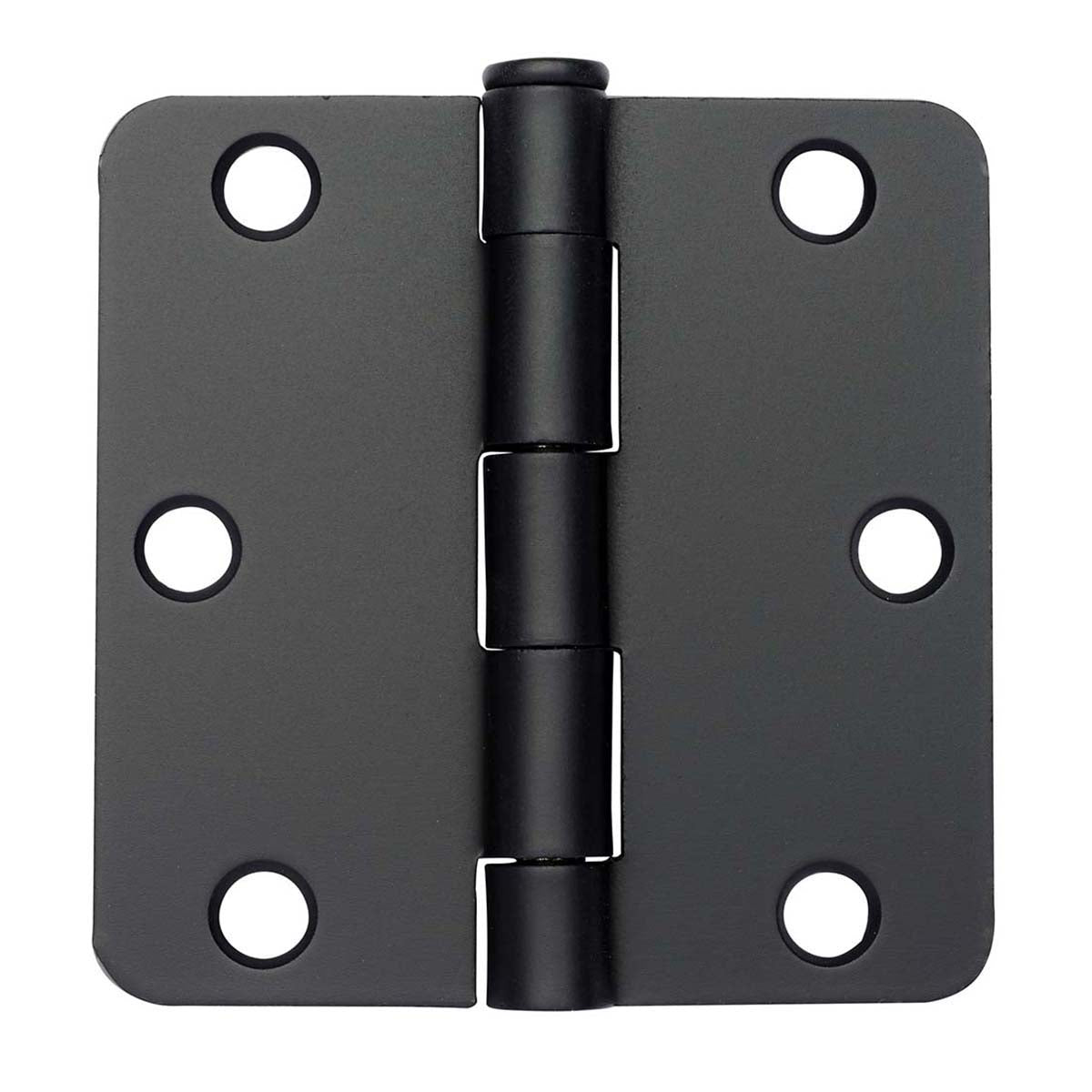 3-1/2"x3-1/2" Plain Bearing Residential Butt Hinge, Matte Black
