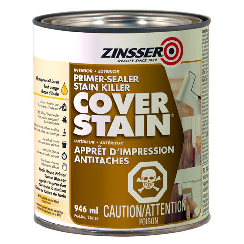 Zinsser Cover Stain Oil-Based Interior & Exterior Primer Sealer & Stain Killer, 946 mL